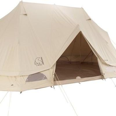 Vanaheim 24 m2 142016 nordisk classic retro circus tent technical cotton floor front open 2